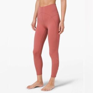 Lululemon Unlimit High Rise Leggings Keyhole Pink Rose Cutouts Athleisure Yoga